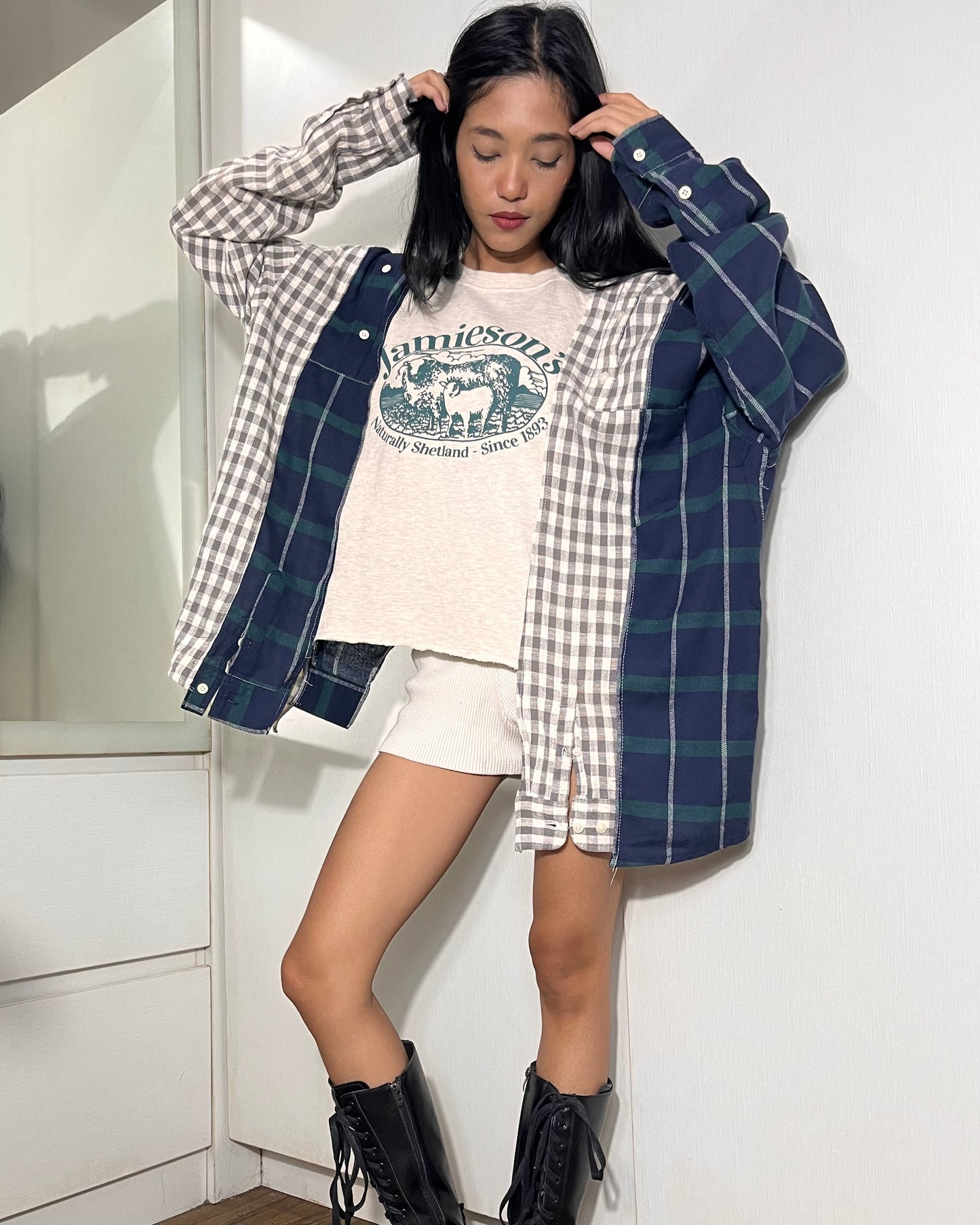 Deconstructed Flannel Shirt 008