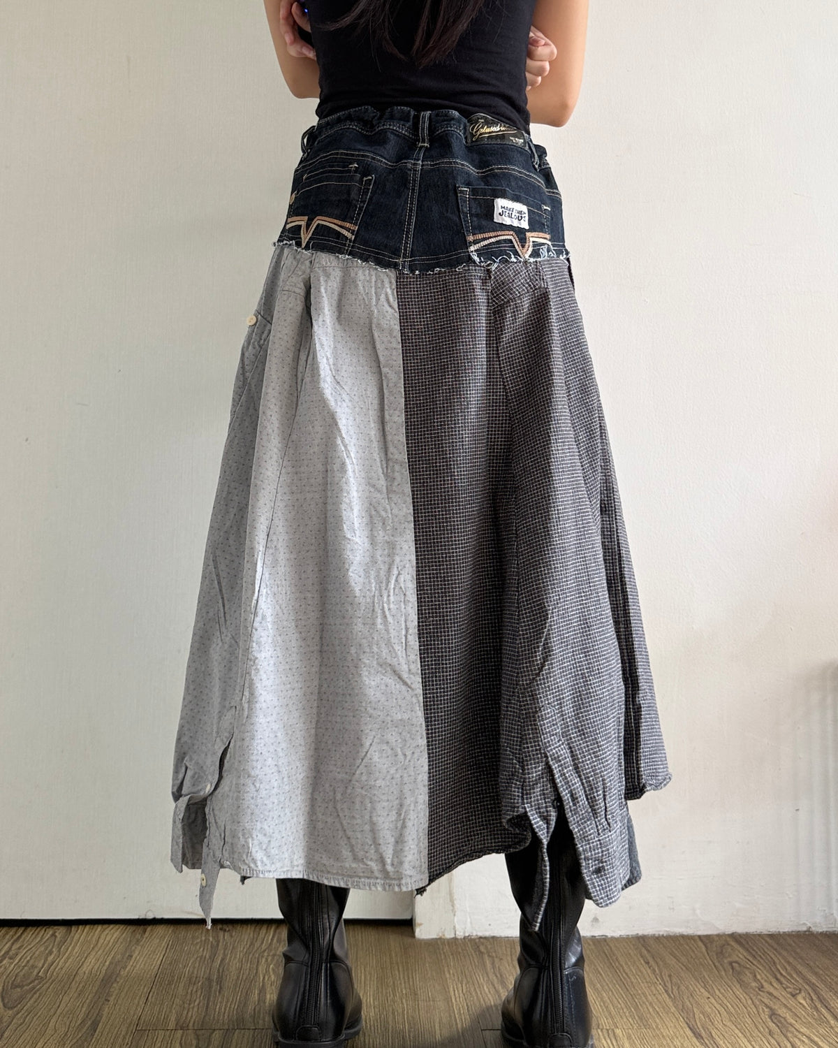 Flannel Maxi Skirt 011