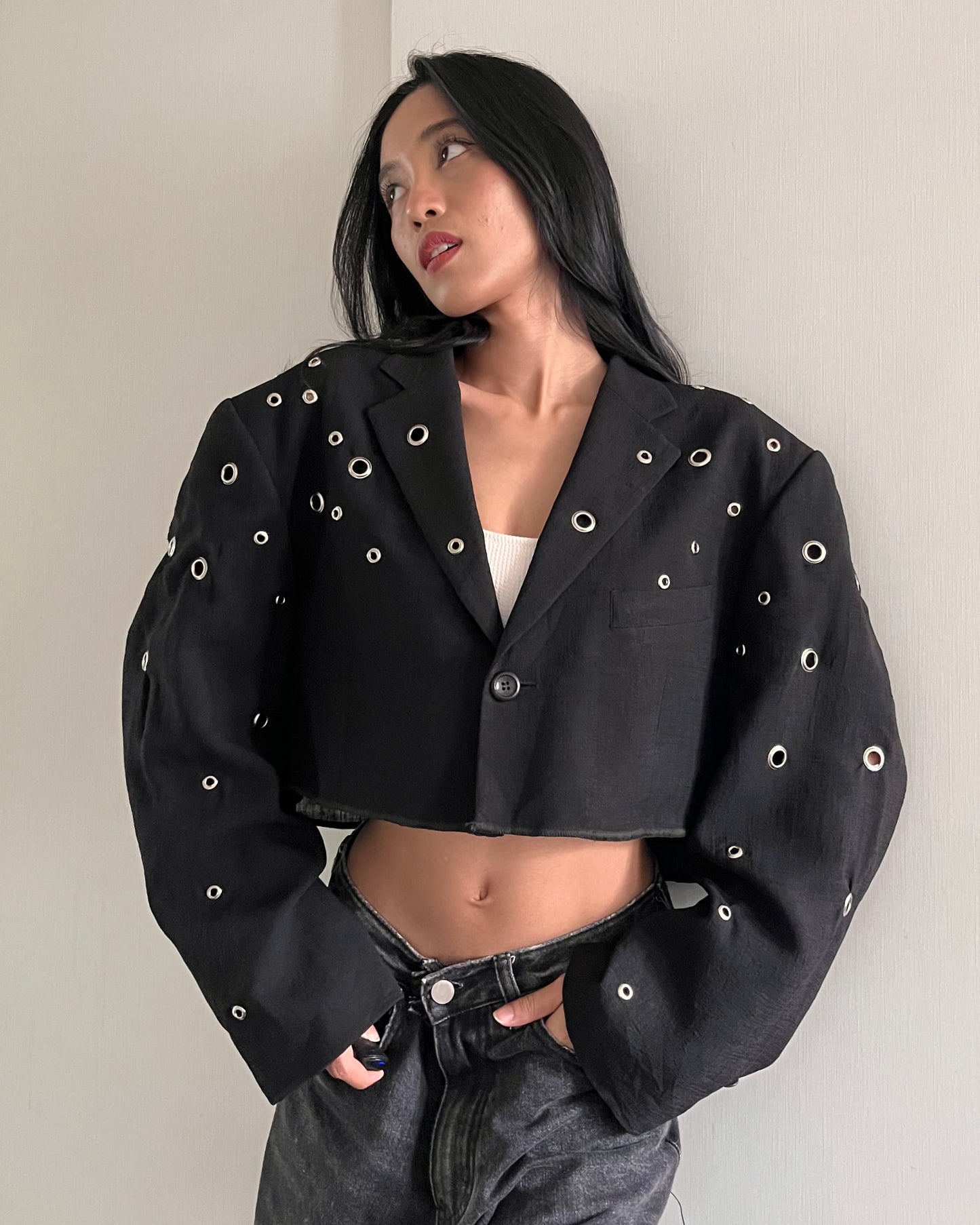 Eyelet Blazer 007