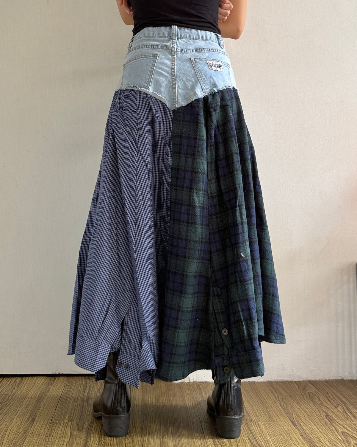 Flannel Maxi Skirt 012