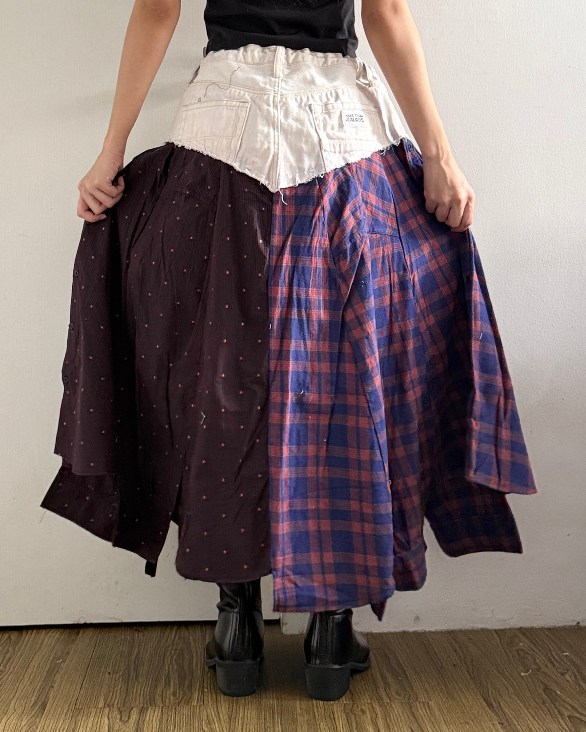Flannel Maxi Skirt 033