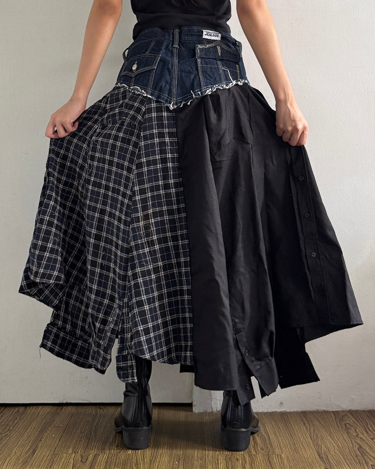 Flannel Maxi Skirt 026