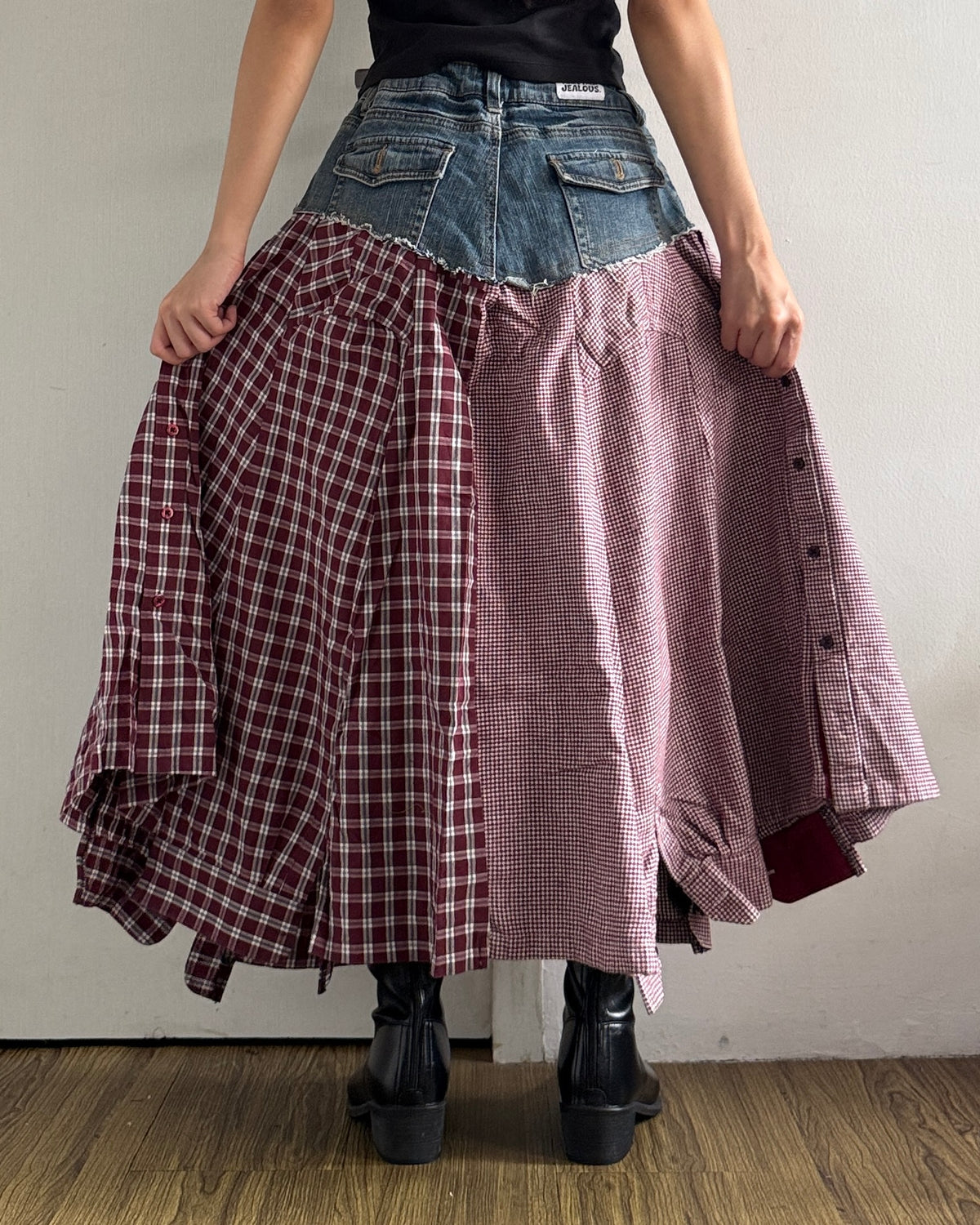 Flannel Maxi Skirt 024