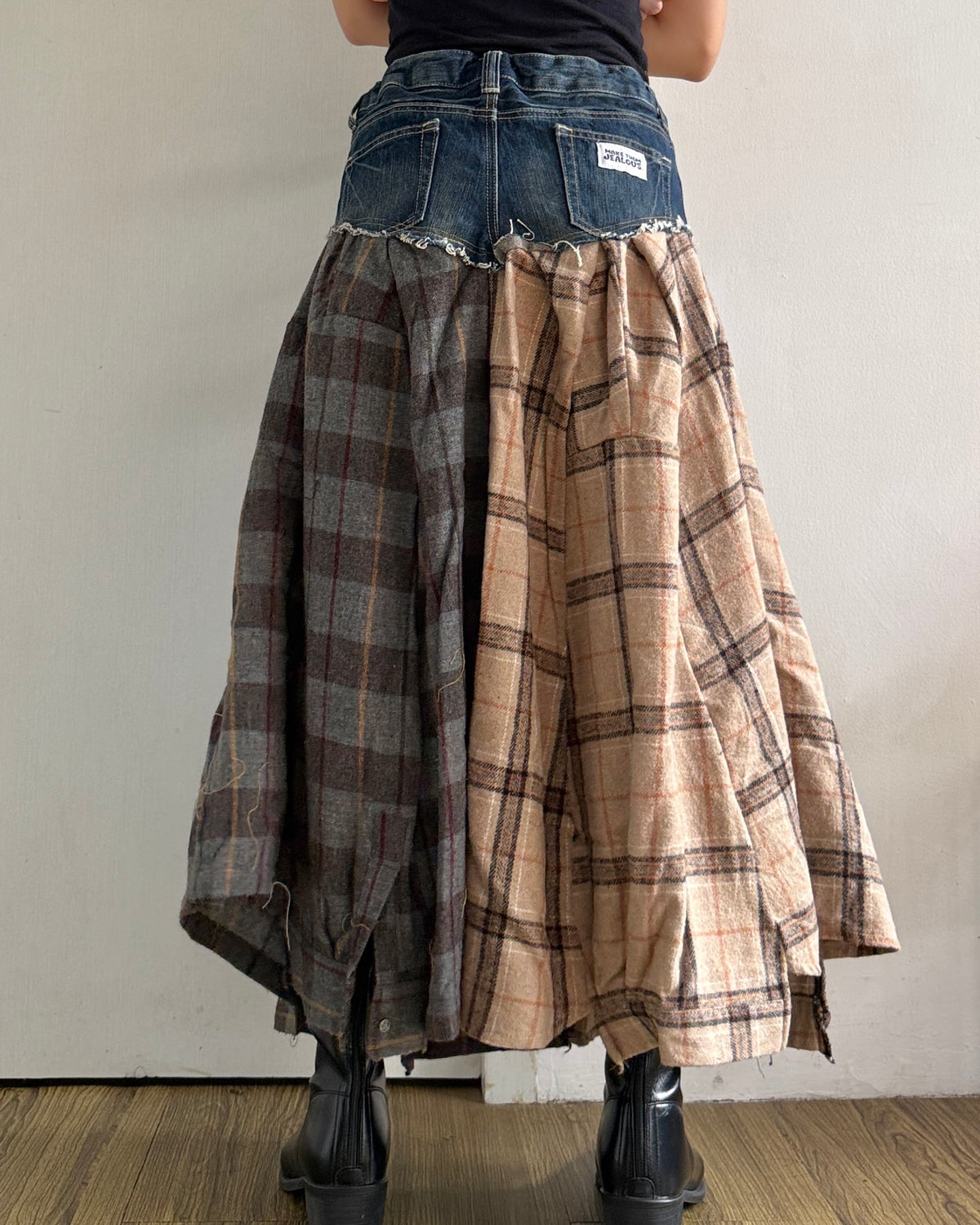 Flannel Maxi Skirt 014