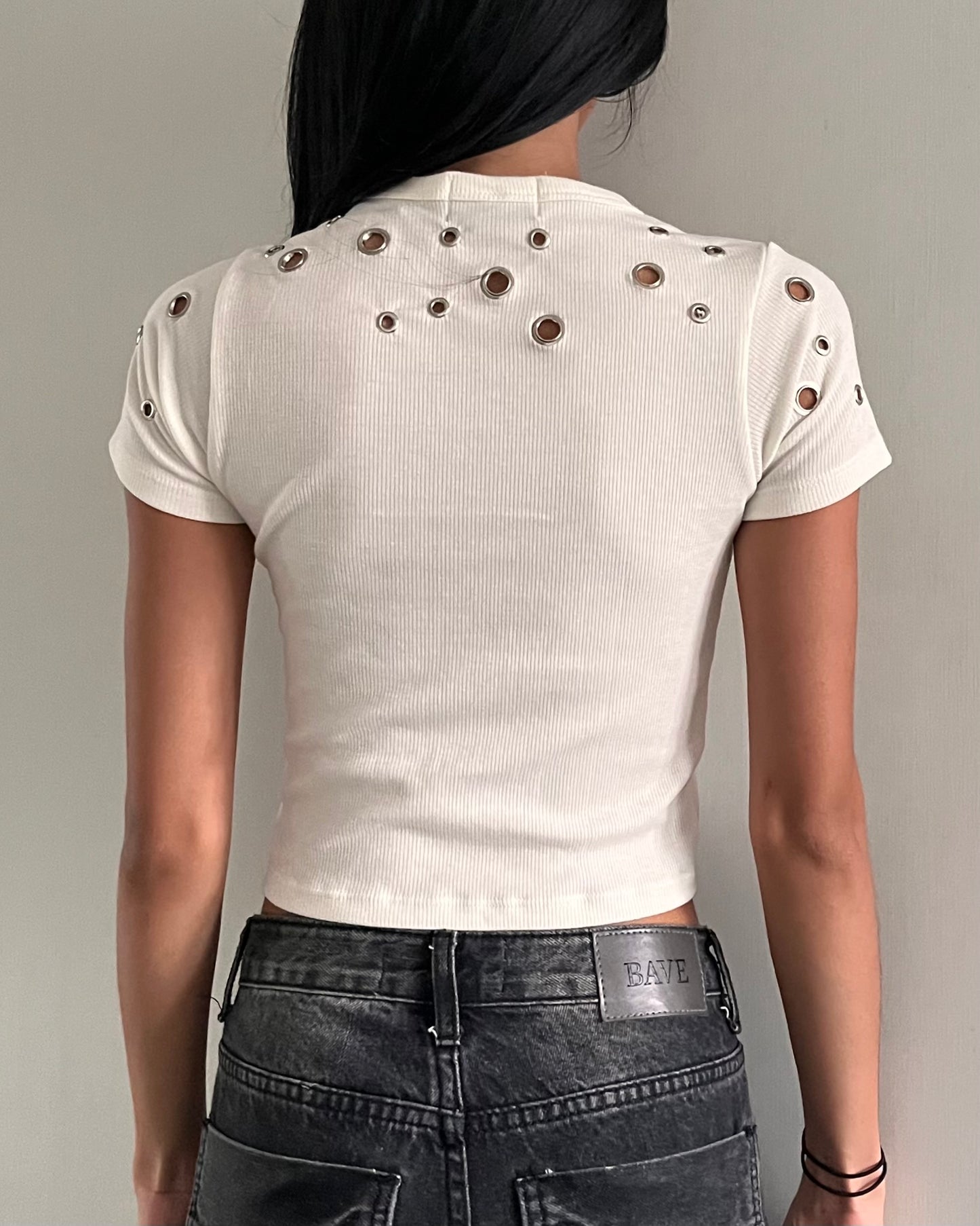 Eyelet Rib Top 001
