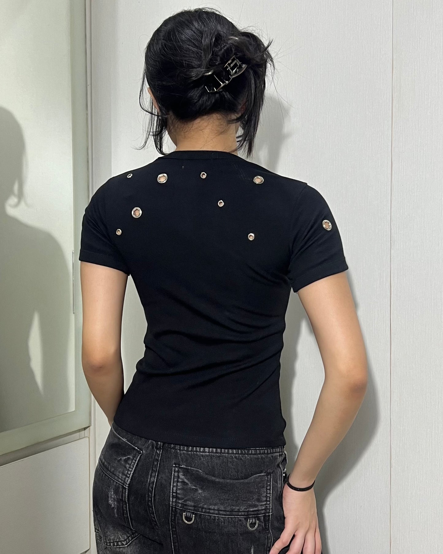 Eyelet Rib Top 003