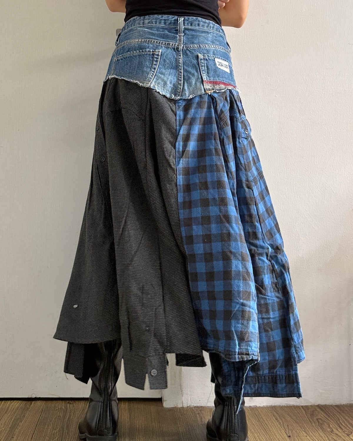 Flannel Maxi Skirt 016