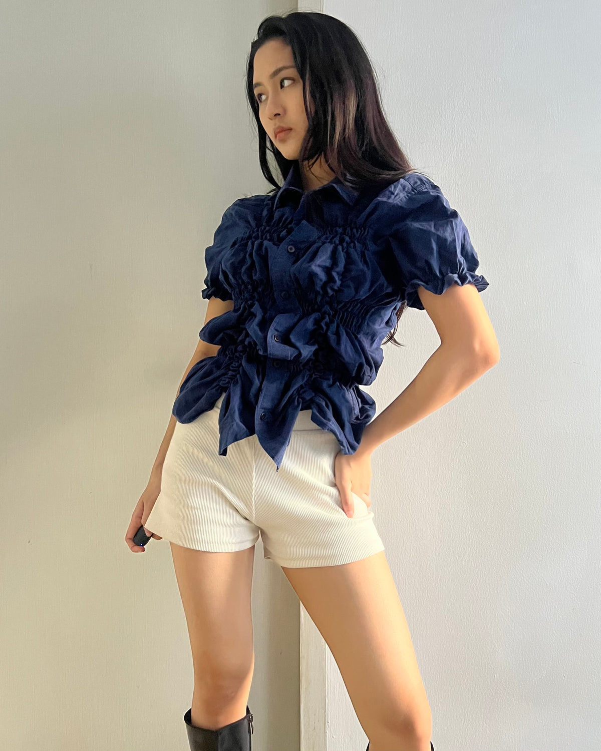 Ruched Shirt 004