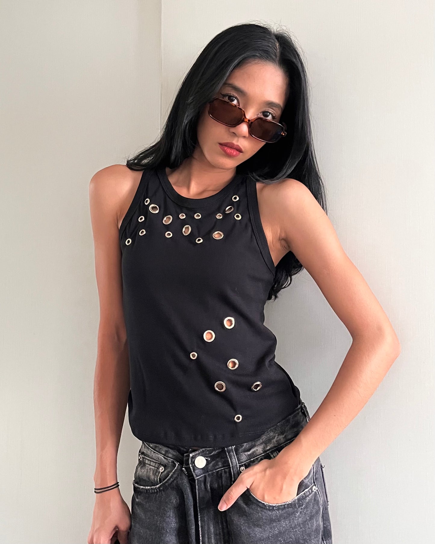 Eyelet Rib Tank 002