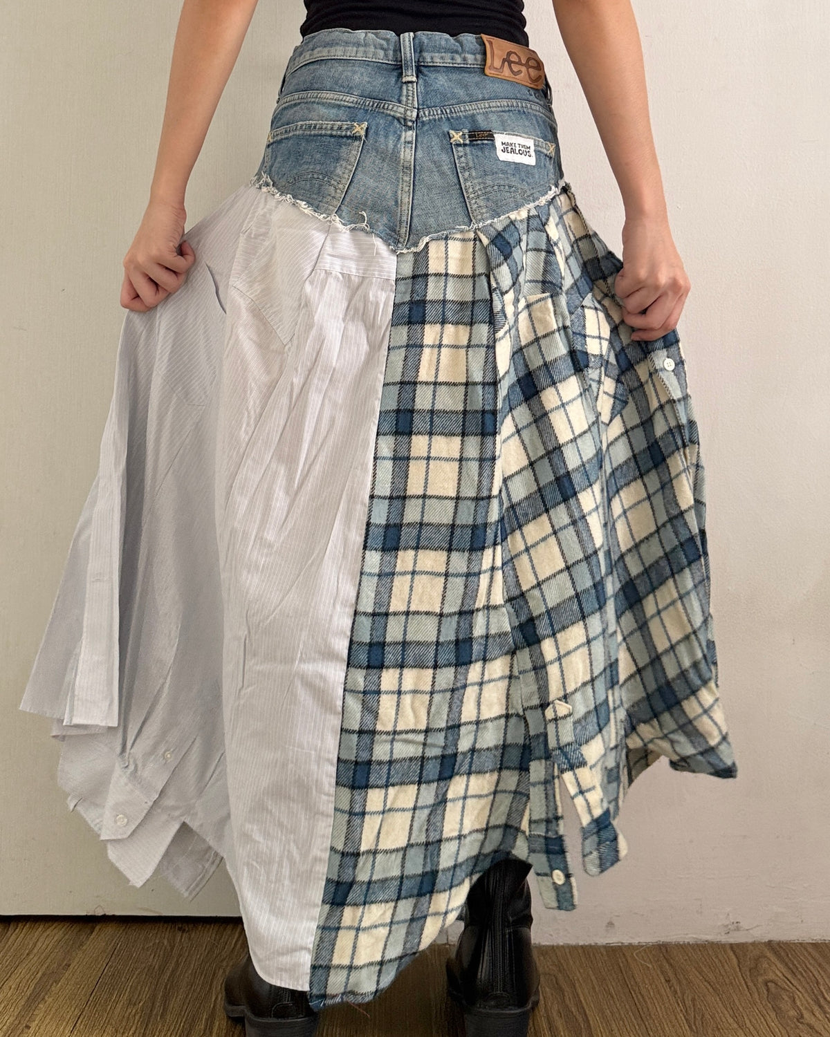 Flannel Maxi Skirt 050