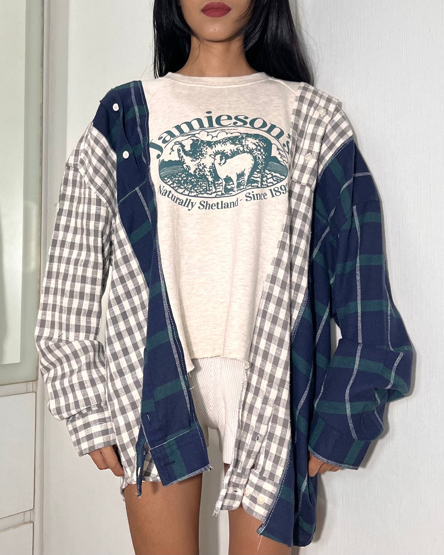 Deconstructed Flannel Shirt 008