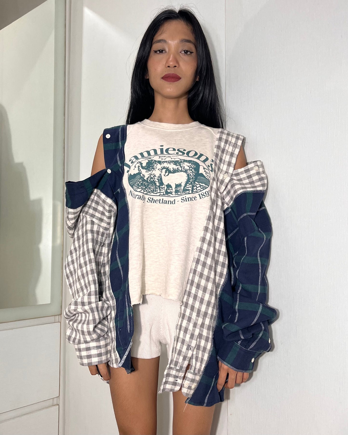 Deconstructed Flannel Shirt 008