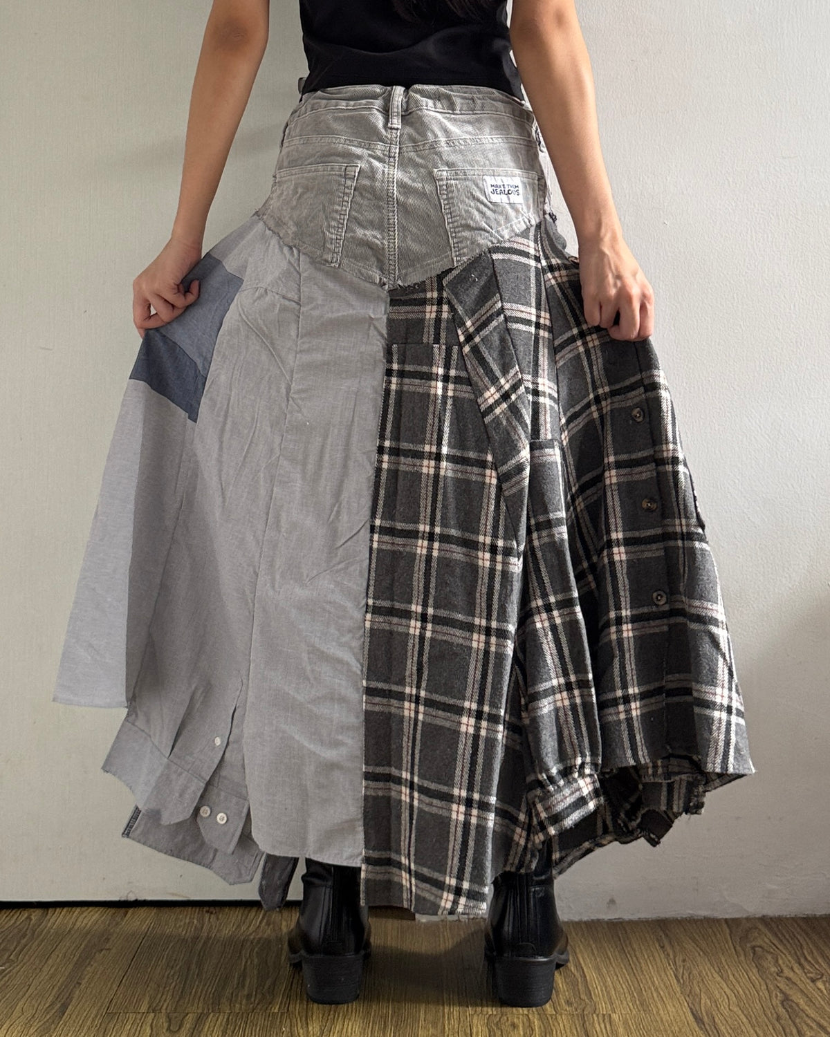 Flannel Maxi Skirt 030
