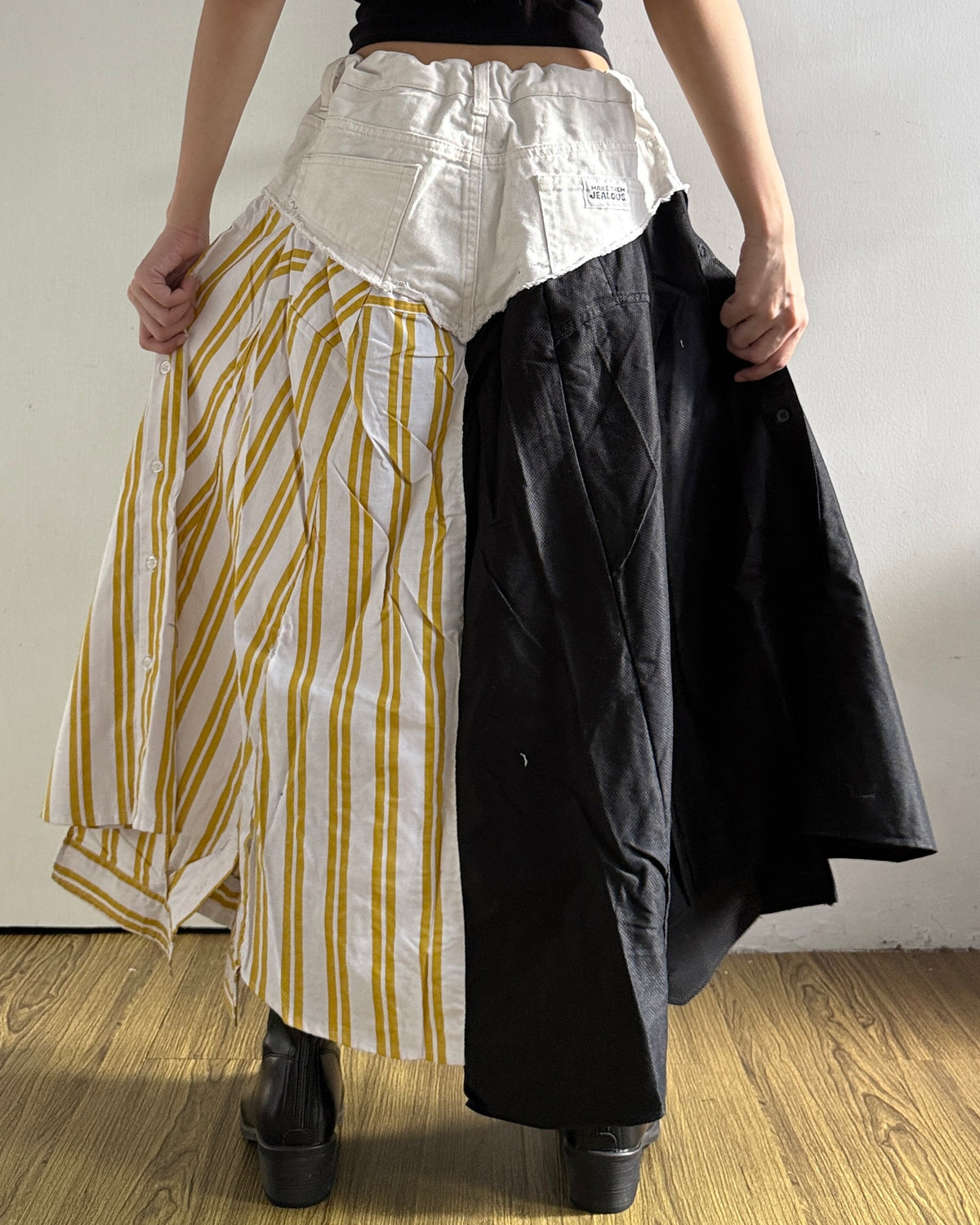 Flannel Maxi Skirt 066