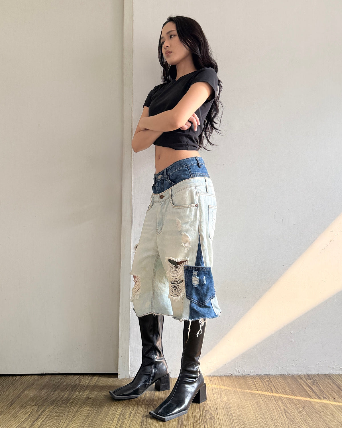 Double Waist Jorts 004