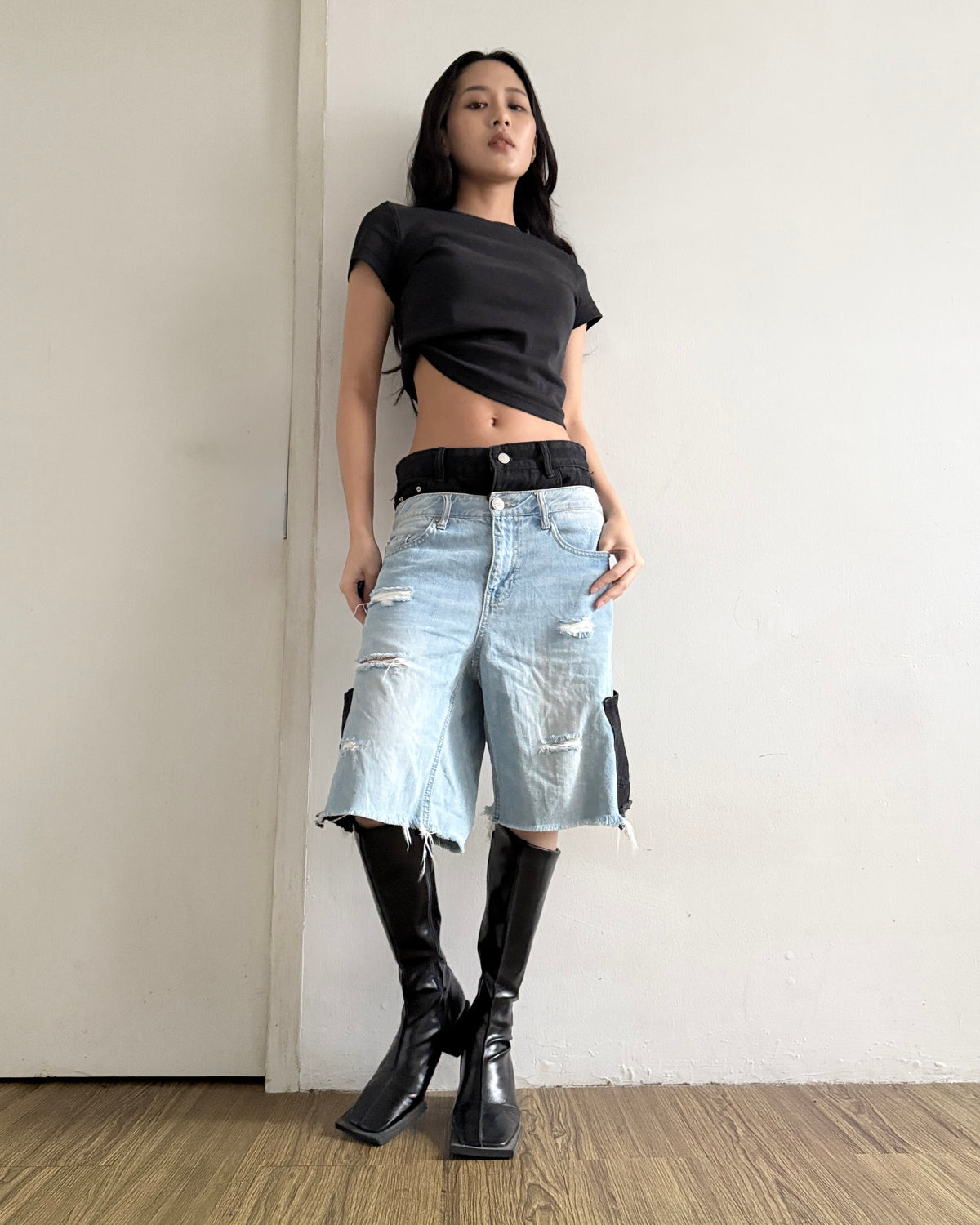 Double Waist Jorts 001