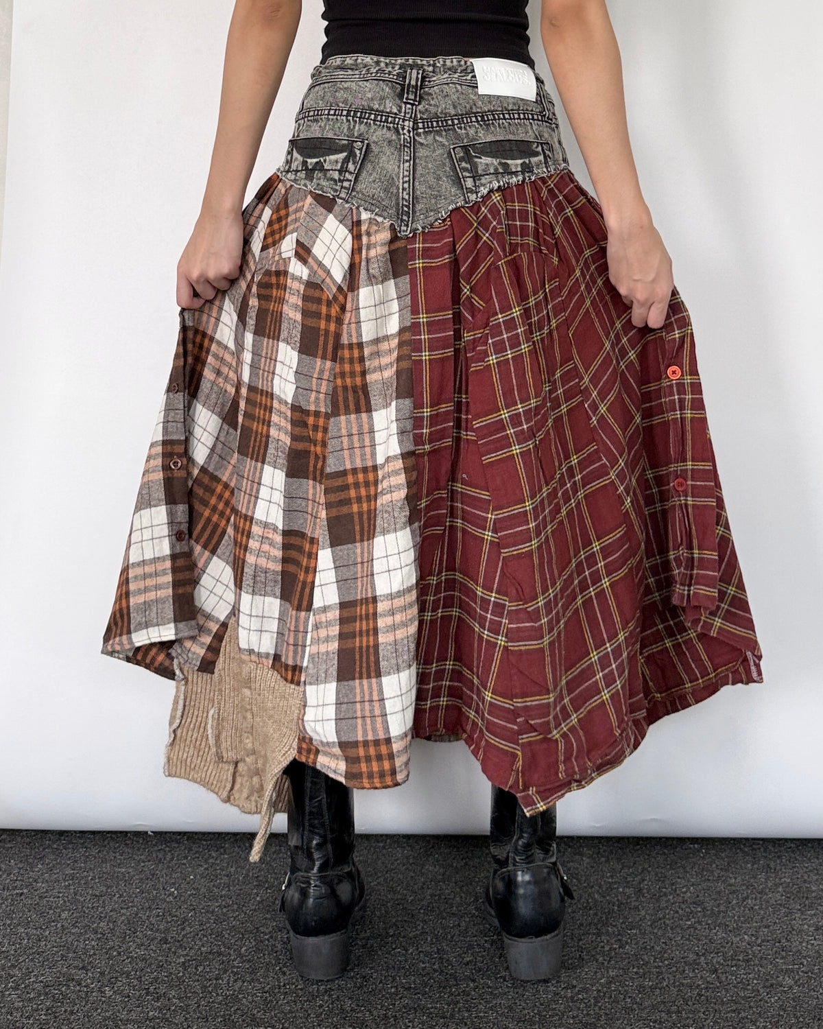 Flannel Maxi Skirt 0105