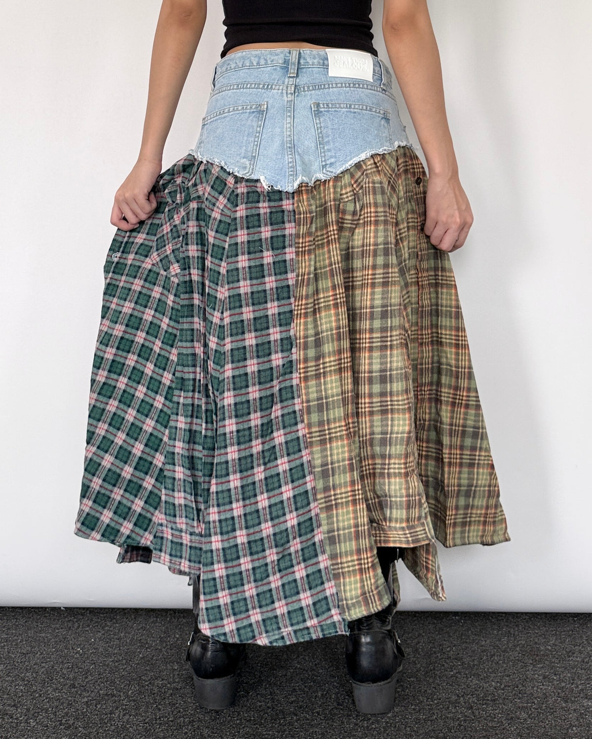 Flannel Maxi Skirt 0104