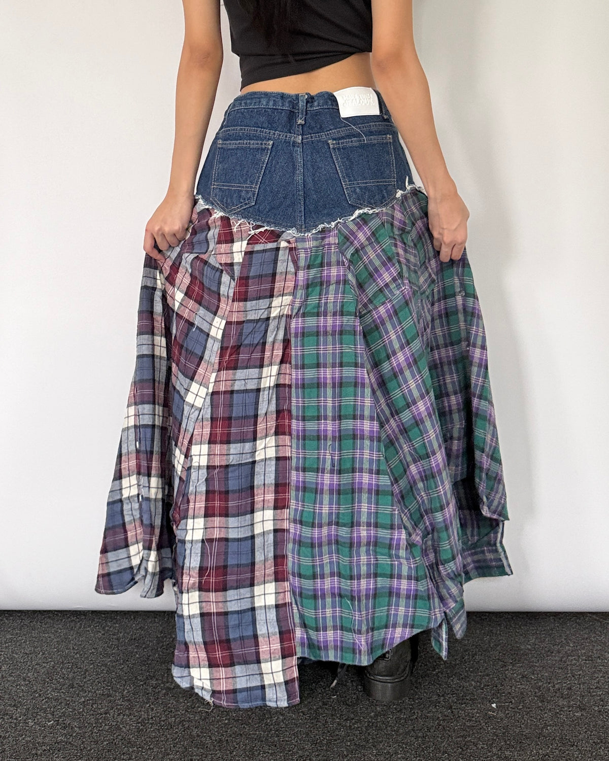 Flannel Maxi Skirt 0106