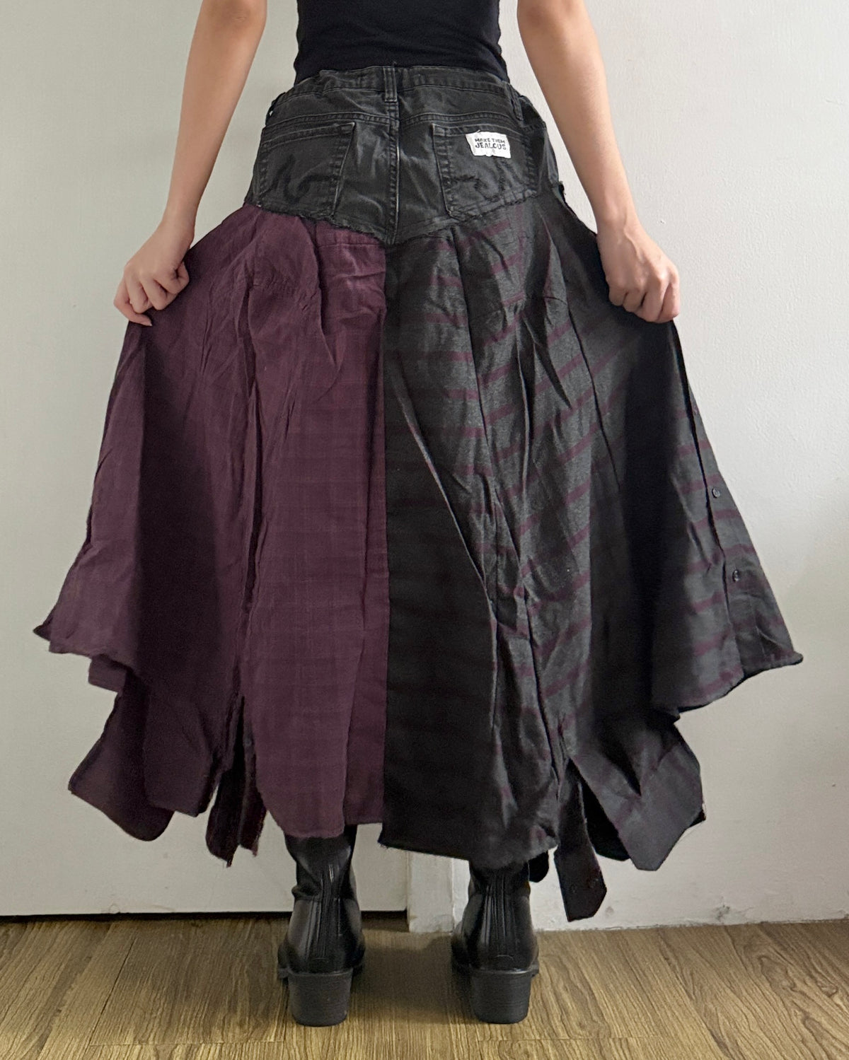 Flannel Maxi Skirt 053
