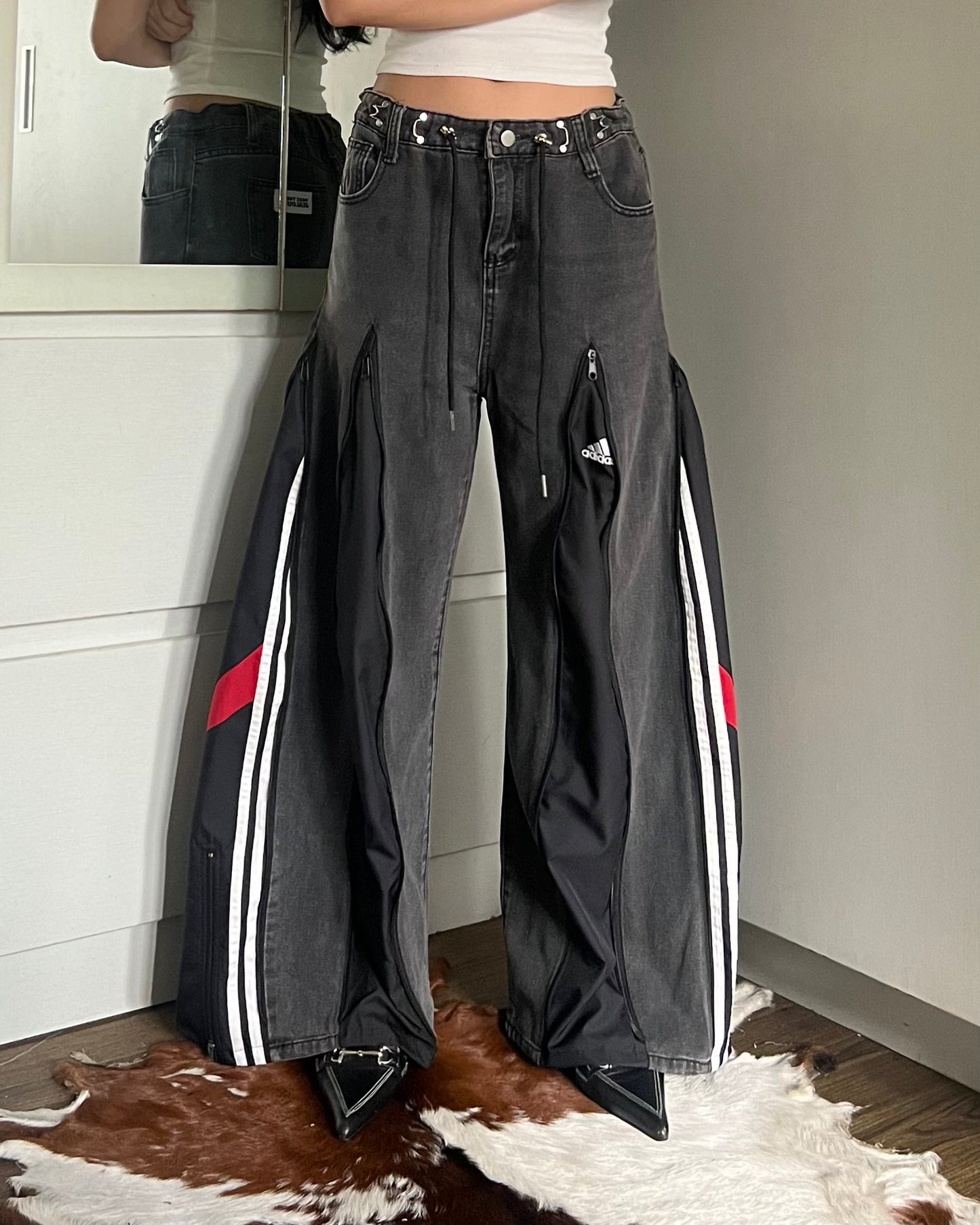 [BIG SIZE] Zipper Pants 057