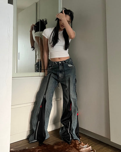 [BIG SIZE] Zipper Pants 089