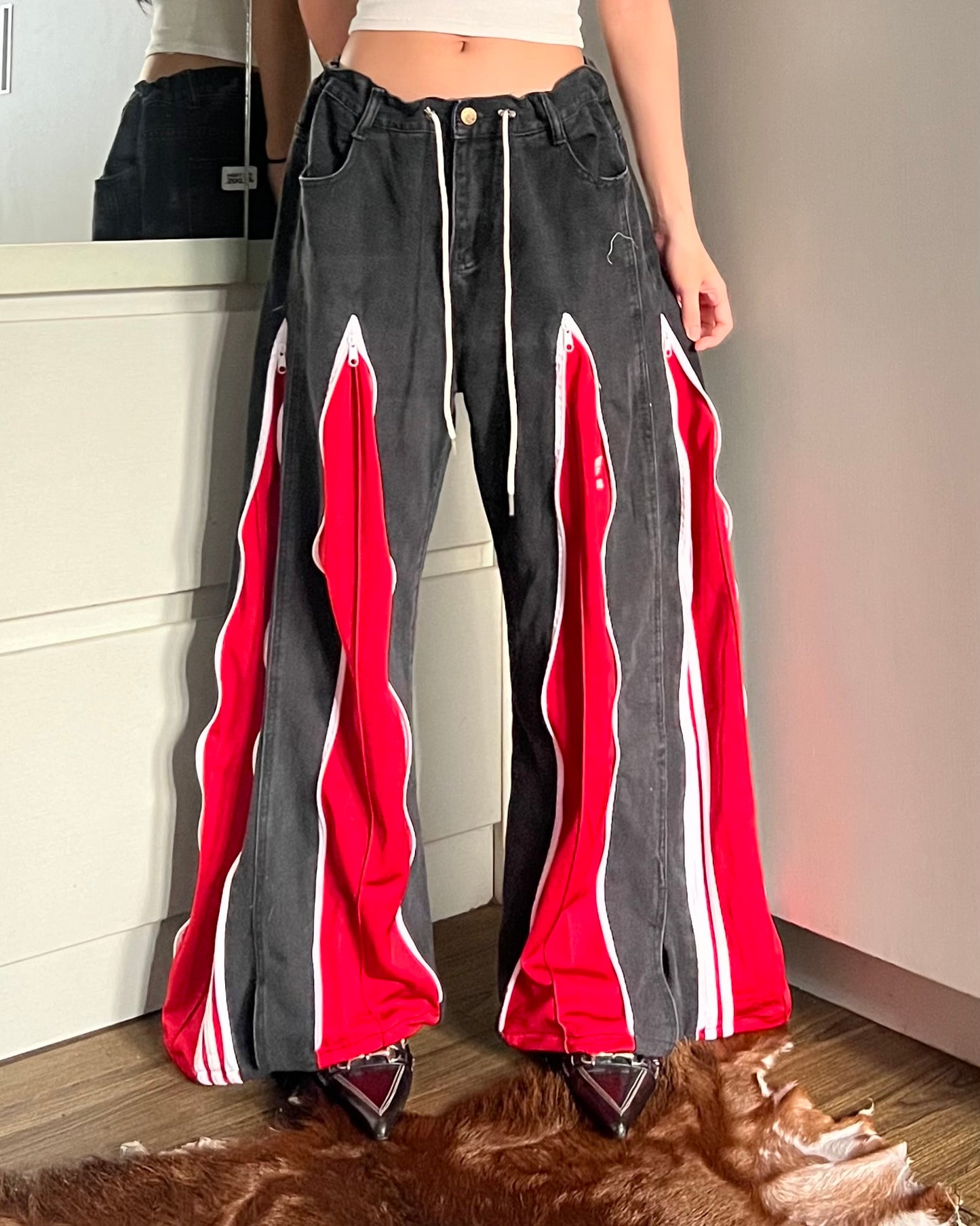 [BIG SIZE] Zipper Pants 097