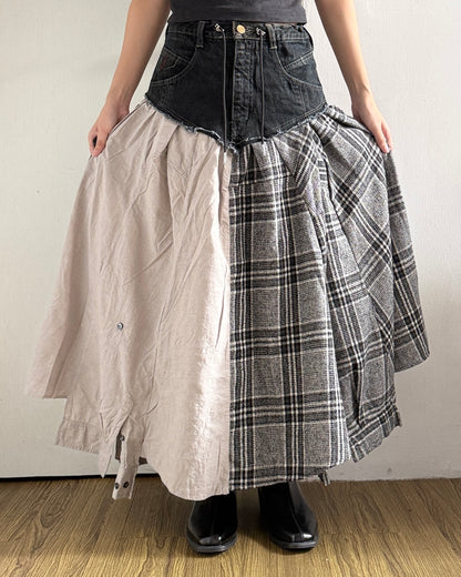 Flannel Maxi Skirt 040