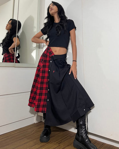 Button-up Maxi Skirt 011