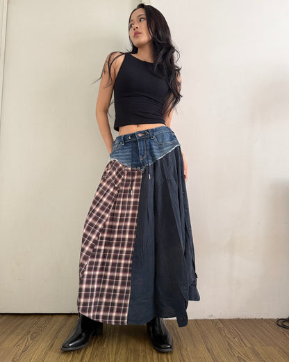 Flannel Maxi Skirt 047