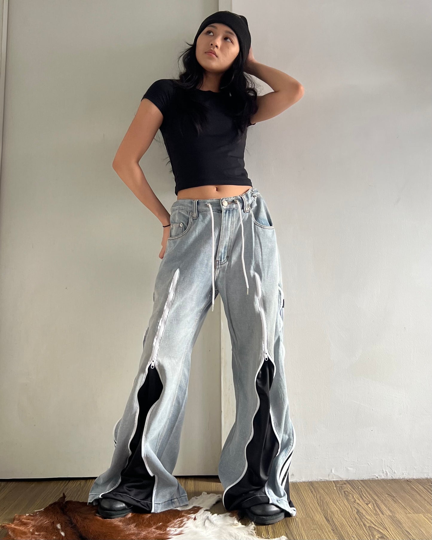 [BIG SIZE] Zipper Pants 0138
