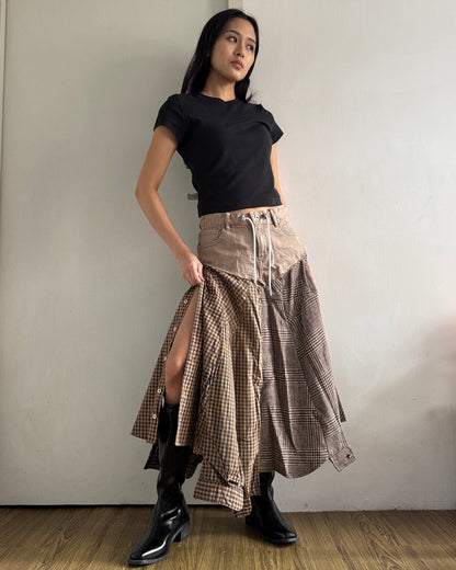 Flannel Maxi Skirt 022
