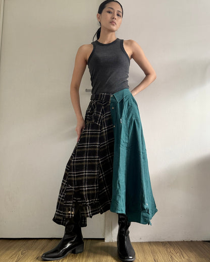 Button-up Maxi Skirt 080