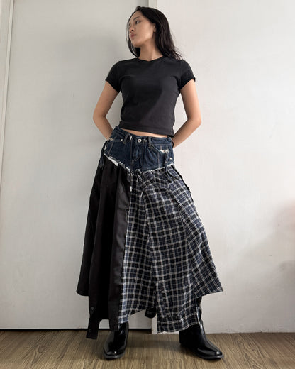 Flannel Maxi Skirt 026