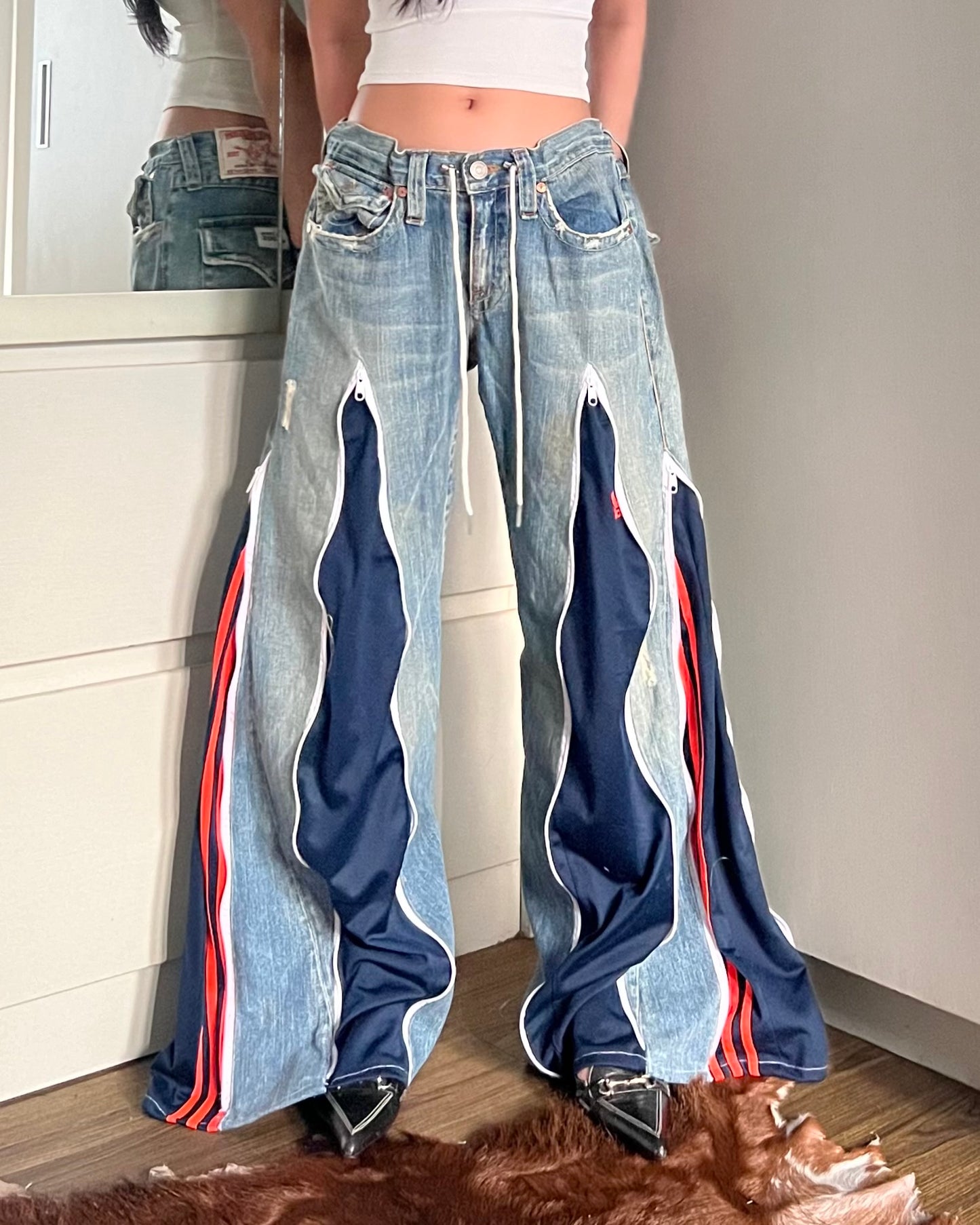 [BIG SIZE] Zipper Pants 093