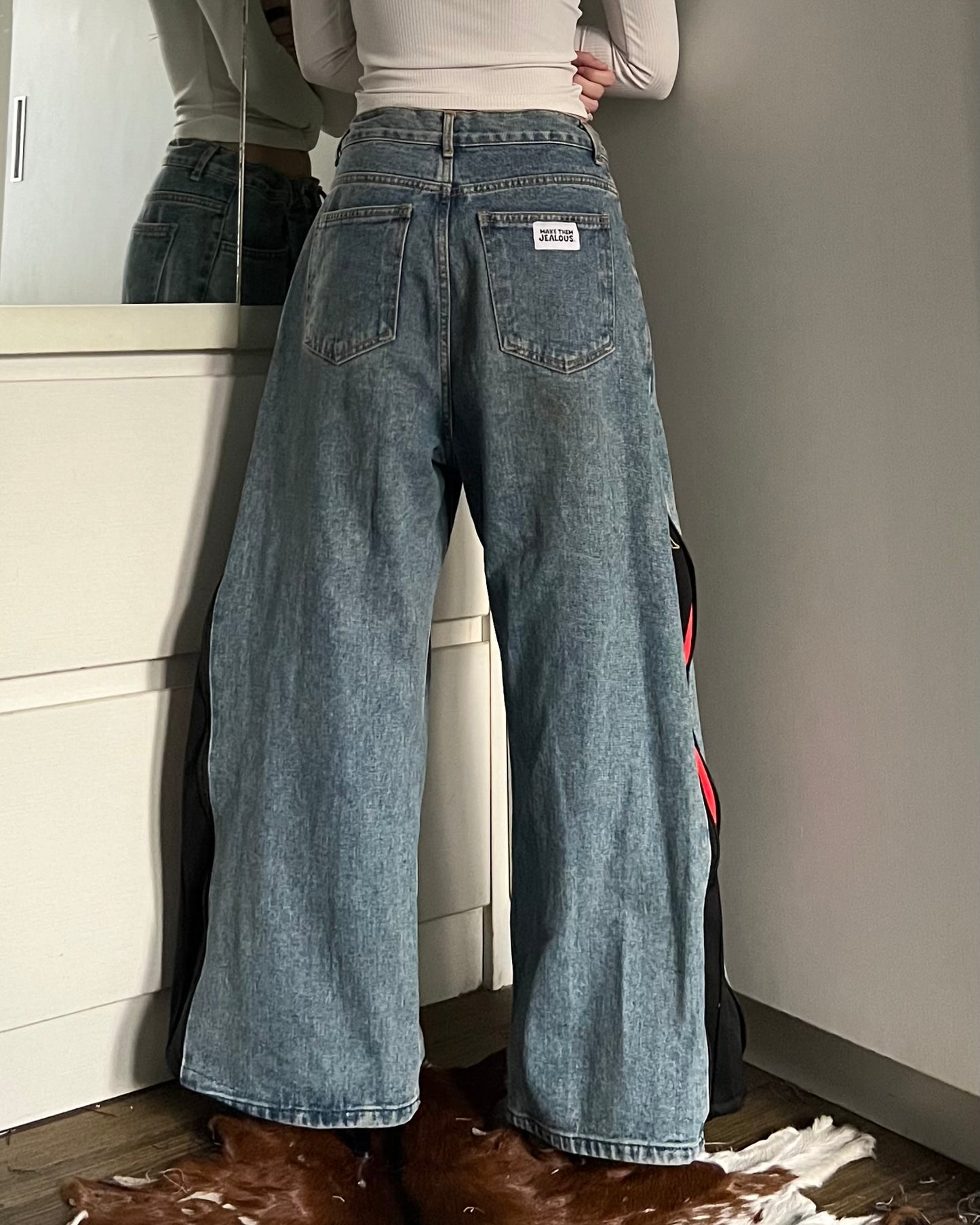 [BIG SIZE] Zipper Pants 066