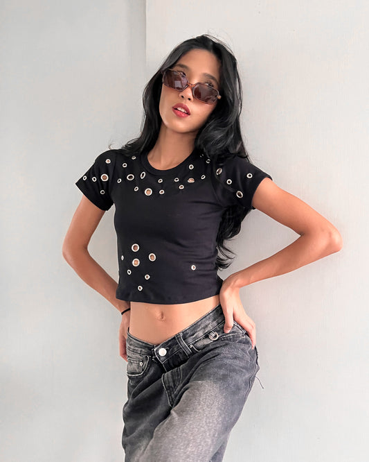Eyelet Rib Top 002