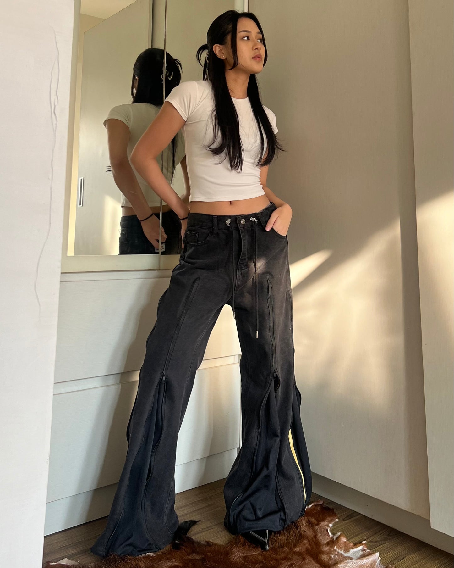 [BIG SIZE] Zipper Pants 0103