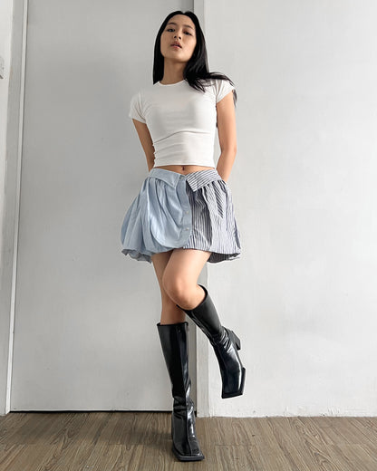 Button-up Balloon Skirt 003