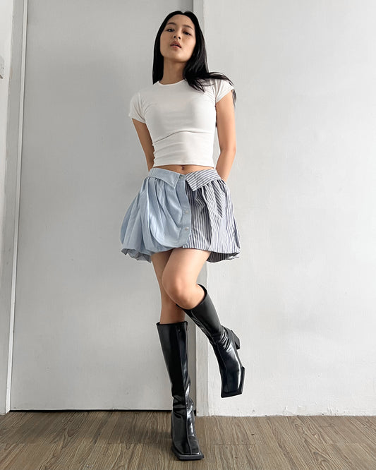 Button-up Balloon Skirt 003