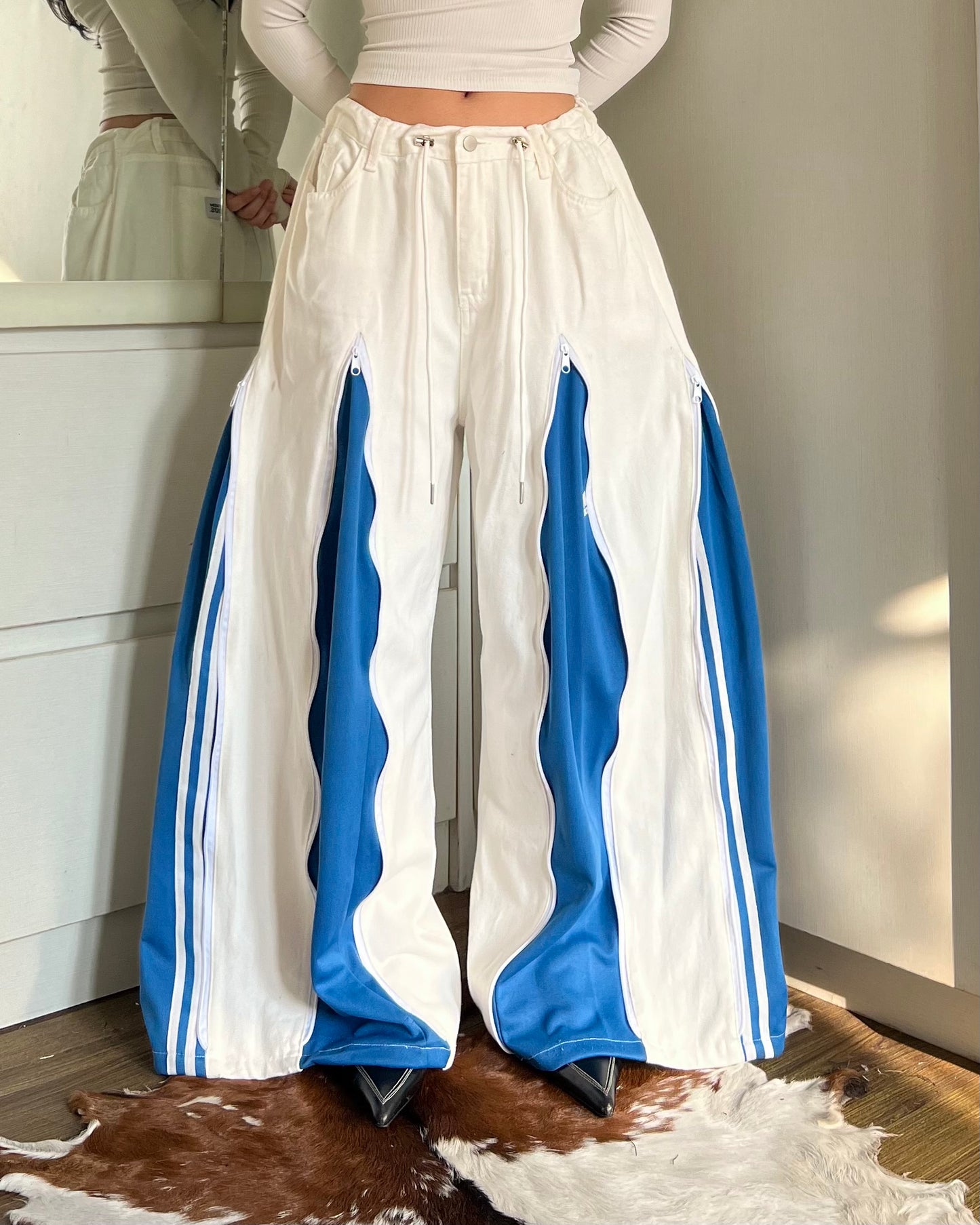 [BIG SIZE] Zipper Pants 077