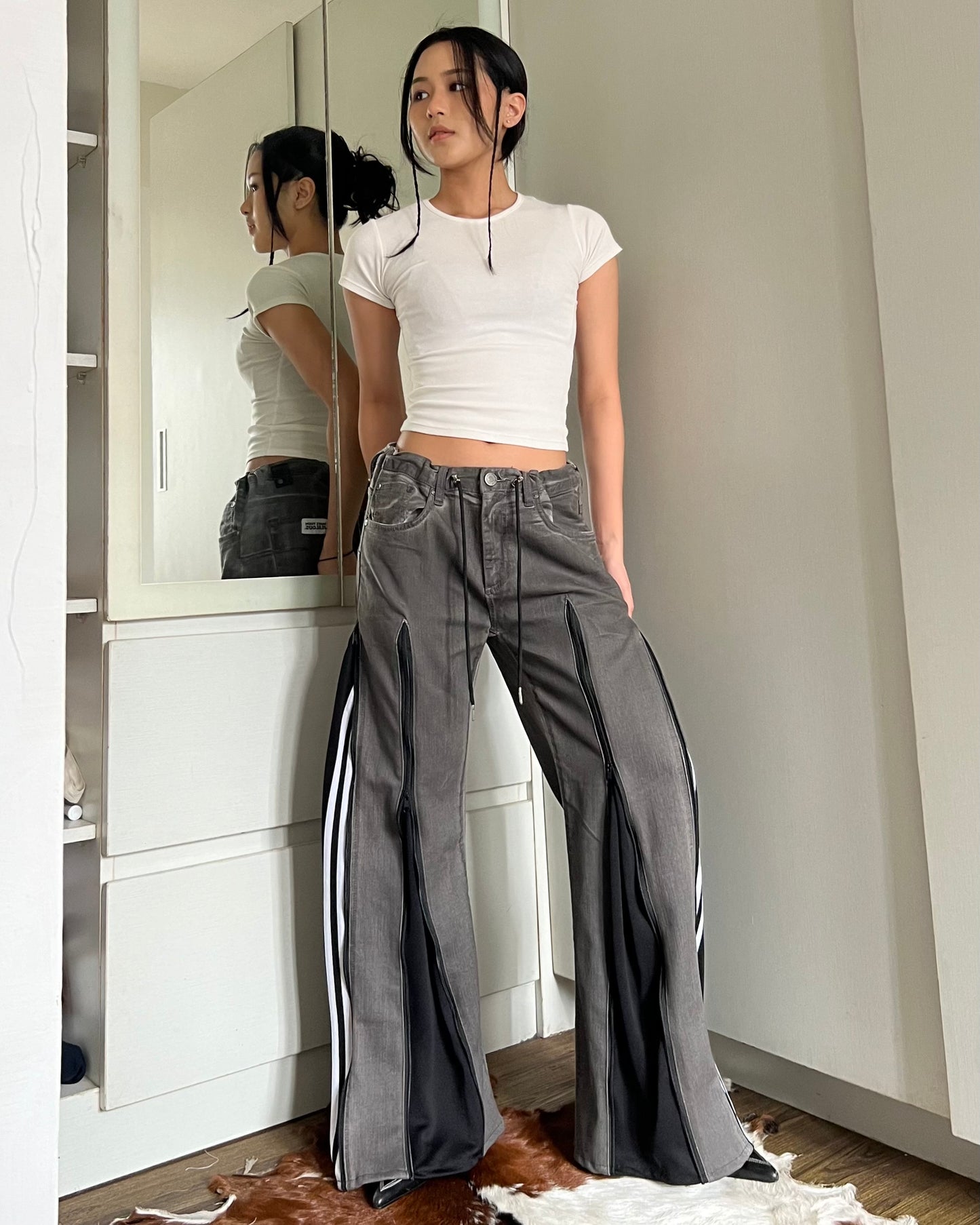 [BIG SIZE] Zipper Pants 049