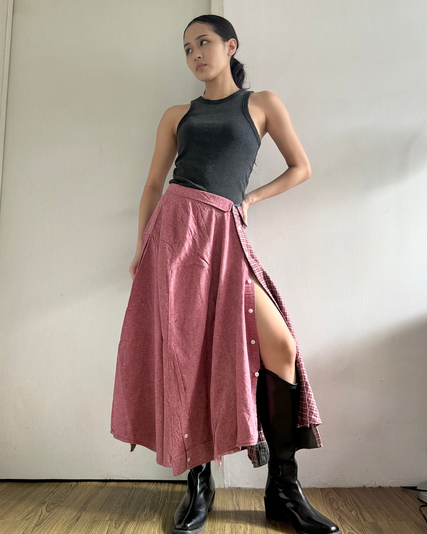 Button-up Maxi Skirt 082