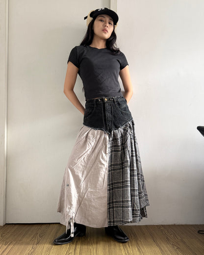 Flannel Maxi Skirt 040