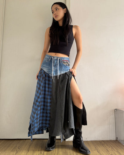 Flannel Maxi Skirt 016