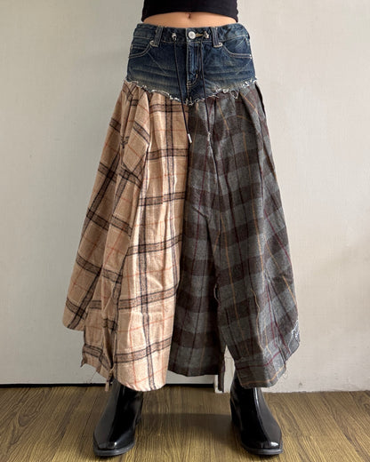 Flannel Maxi Skirt 014