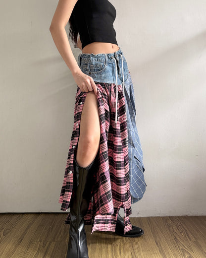 Flannel Maxi Skirt 046