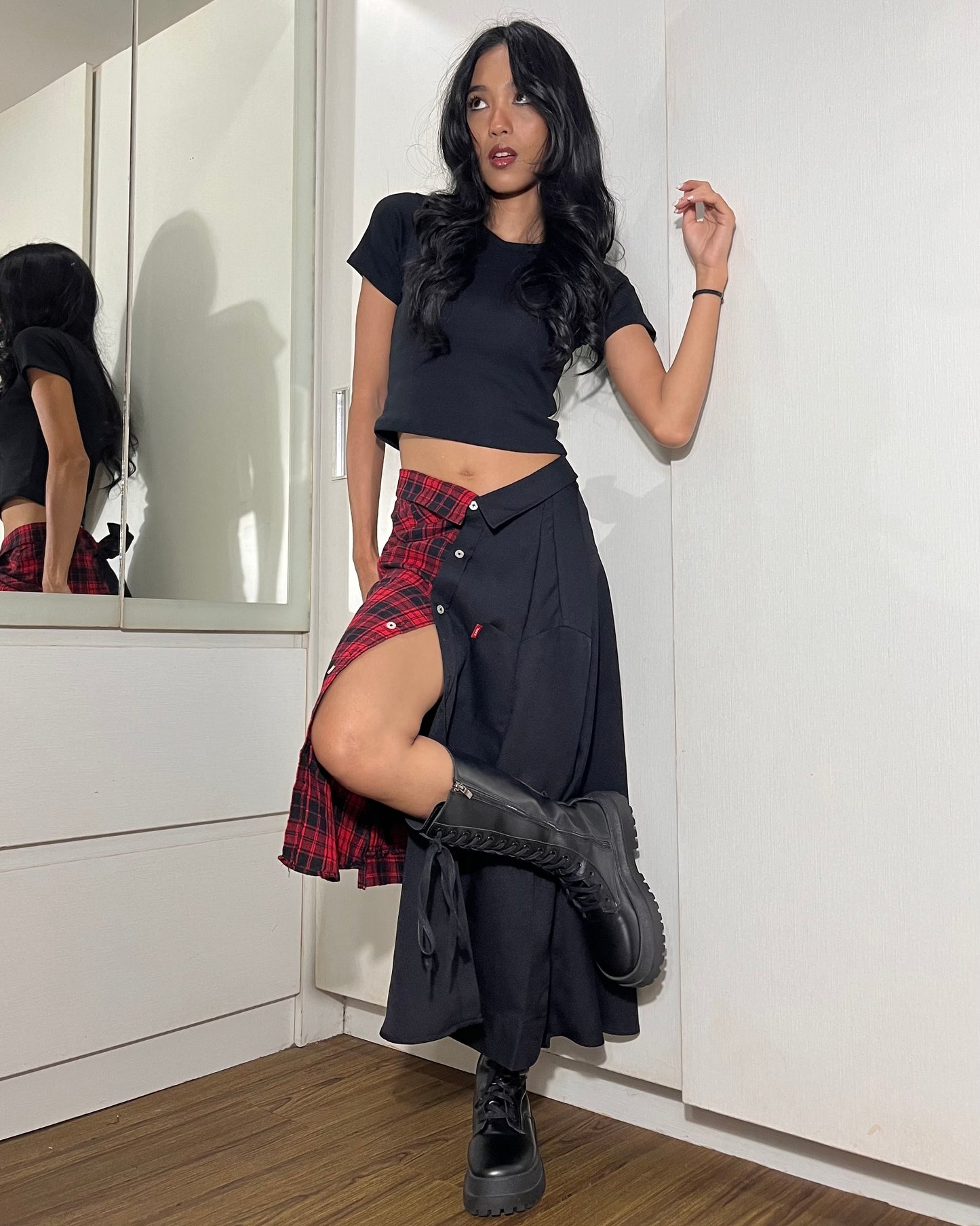 Button-up Maxi Skirt 011