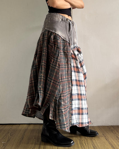 Flannel Maxi Skirt 015