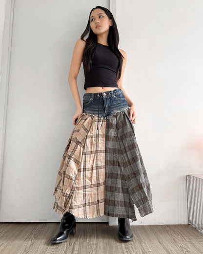 Flannel Maxi Skirt 014